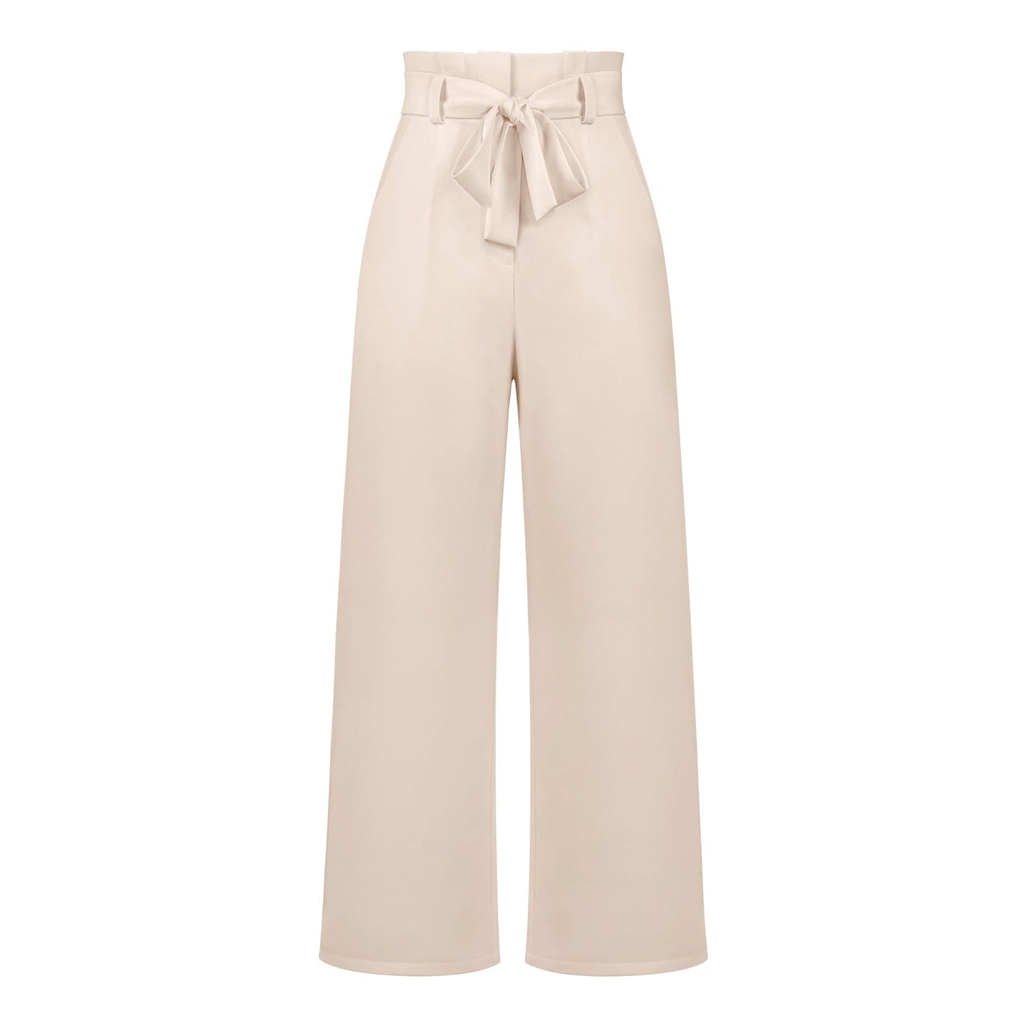 Soepele dames broek met hoge taille