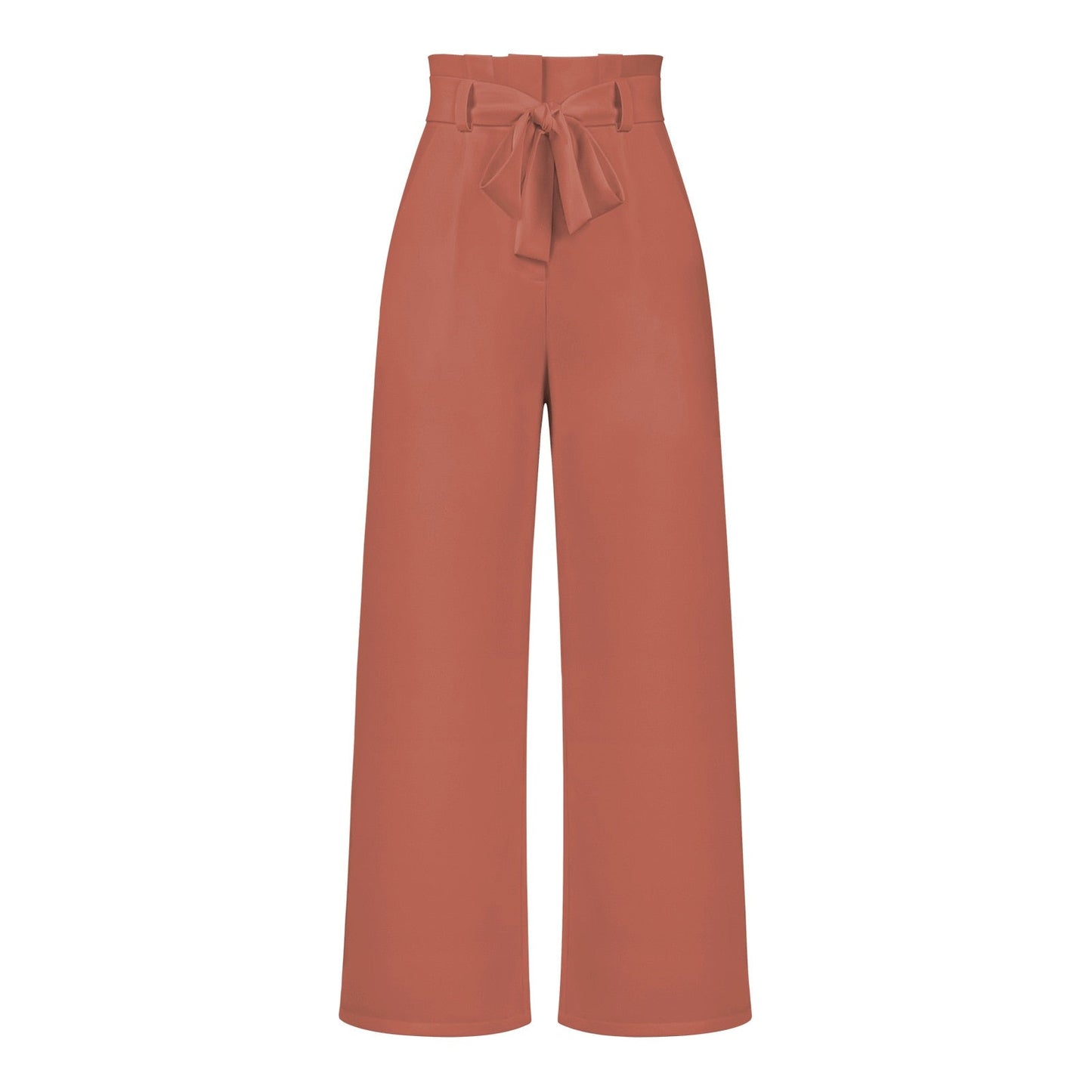 Soepele dames broek met hoge taille