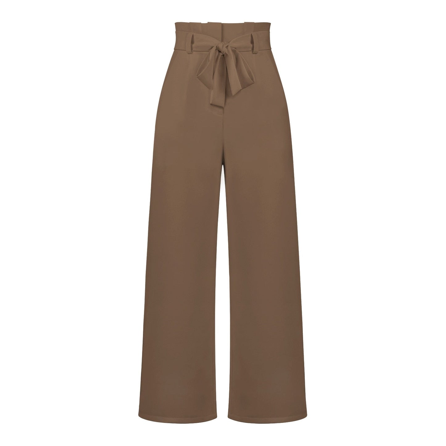 Soepele dames broek met hoge taille
