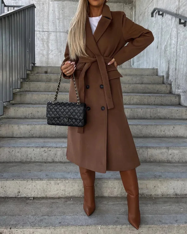 Warme trenchcoat voor vrouwen