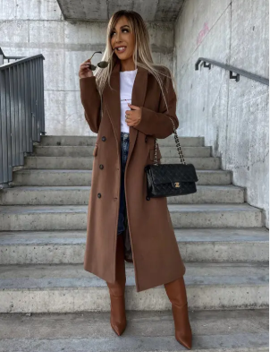 Warme trenchcoat voor vrouwen