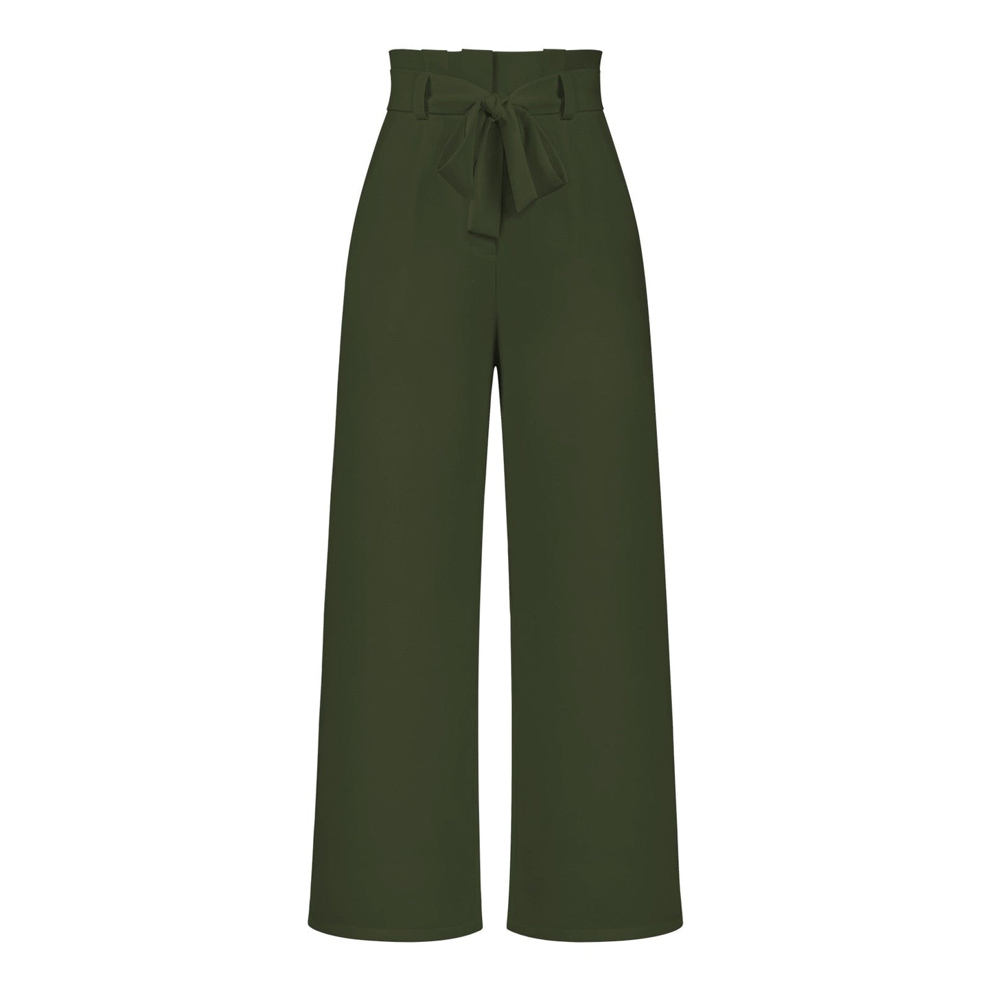 Soepele dames broek met hoge taille