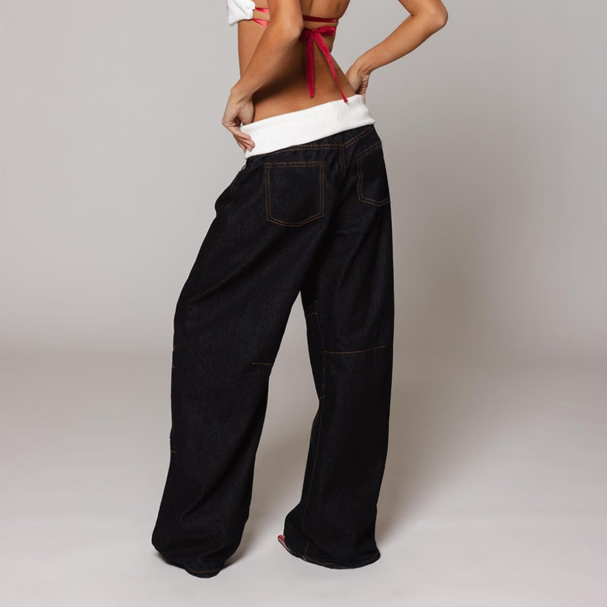 Lyra | Baggy Wide-Leg Jeans met Tailleband & Streetstyle Vibes