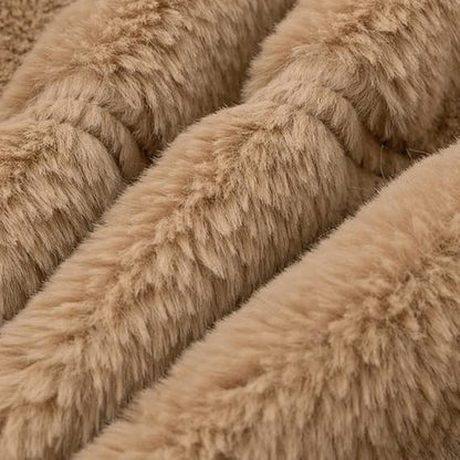 Liva | Teddy Fleece Winterjas Voor Vrouwen Met Rits En Hoge Kraag