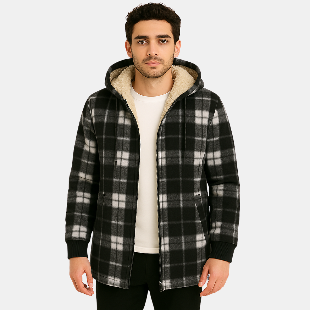 Owen | Heren Geruite Jas Met Capuchon