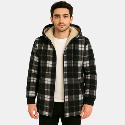 Owen | Heren Geruite Jas Met Capuchon