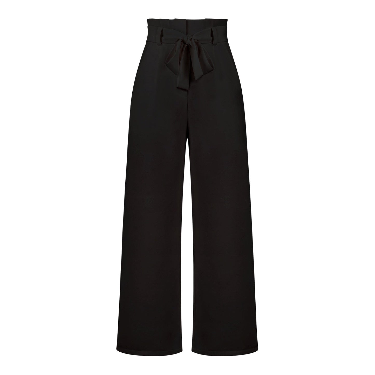 Soepele dames broek met hoge taille