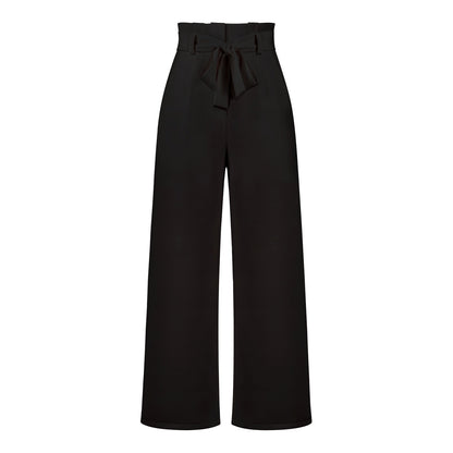Soepele dames broek met hoge taille