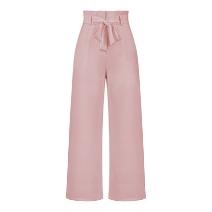 Soepele dames broek met hoge taille