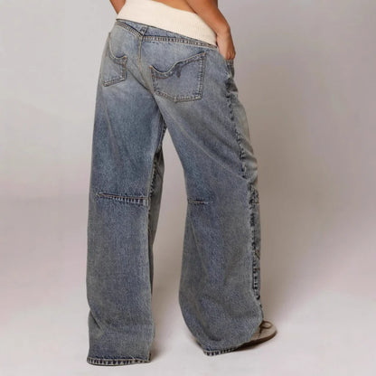 Lyra | Baggy Wide-Leg Jeans met Tailleband & Streetstyle Vibes