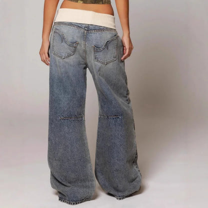 Lyra | Baggy Wide-Leg Jeans met Tailleband & Streetstyle Vibes