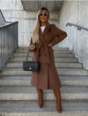 Warme trenchcoat voor vrouwen